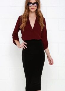 Jupe crayon taille haute dans un style business