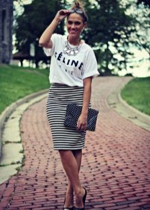 jupe crayon taille haute