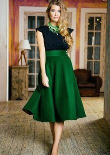 jupe verte moelleuse