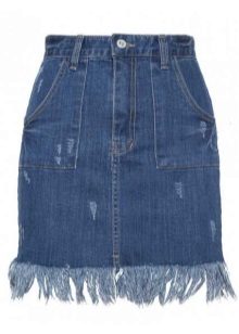 Jupe en jean mi-longue
