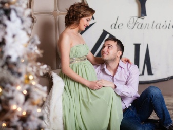 Robe verte pour photo enceinte