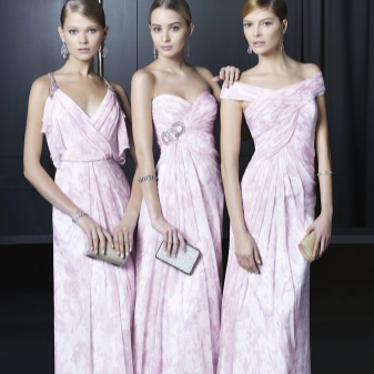 Robes de demoiselle d'honneur rose délicates