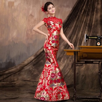 Longue robe de fête qipao