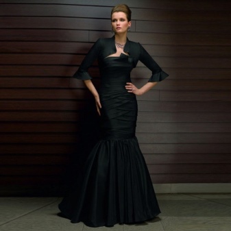 robe de soirée noire en taffetas