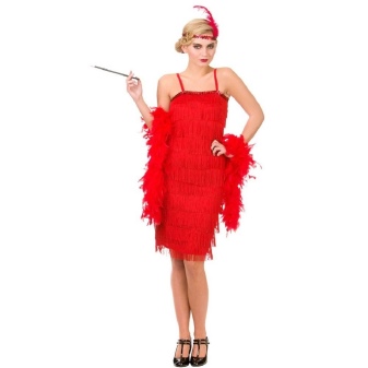 Robe Chicago à franges rouges