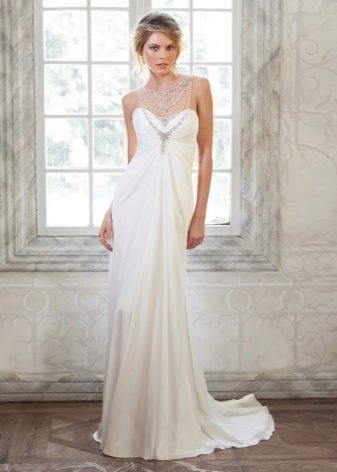 Robe de mariée fluide en satin