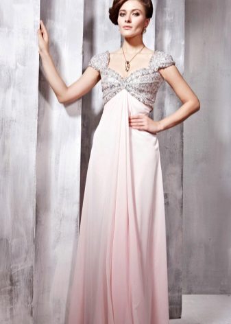 Robe de soirée empire avec strass