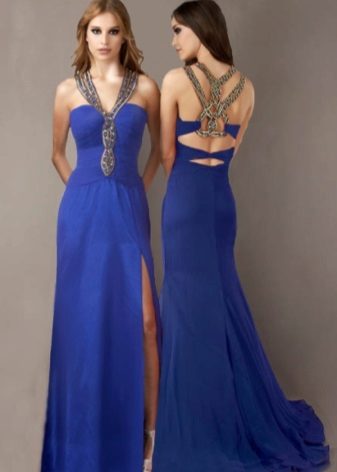 Robe de soirée grecque avec des décorations