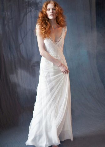 Robe de mariée rustique simple mariée bohème