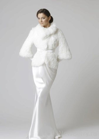Veste de fourrure de mariage