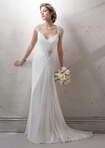 Robe de mariée sirène avec épaules fermées