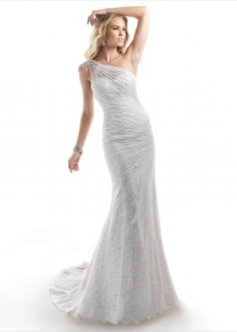 Robe de mariée Empire sur une épaule