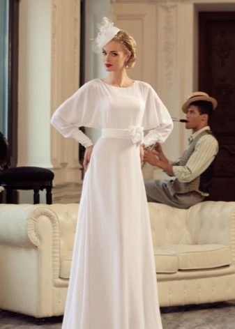 Robe de mariée vintage simple avec manches