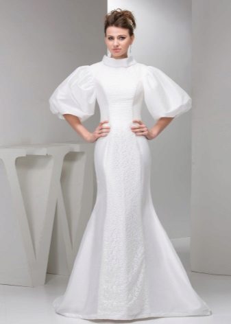 Robe de mariée avec manches ballon