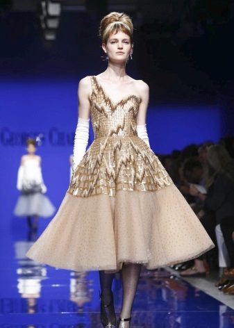 Robe de soirée beige