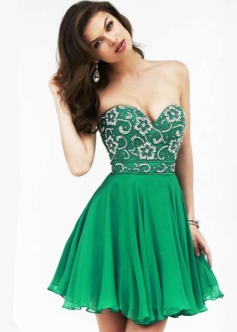 Vestido esmeralda curto
