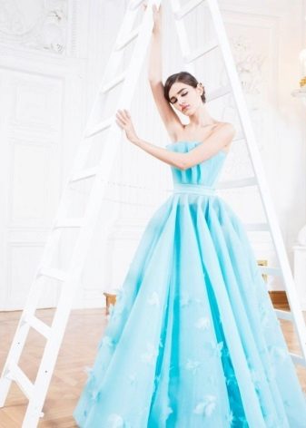 Robe du soir moelleuse turquoise