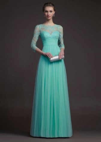 Robe de soirée verte