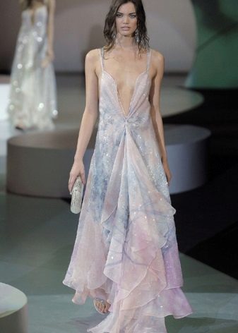 robe de soirée de Armani transparent