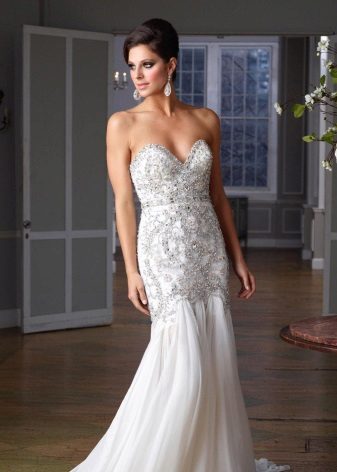 Robe de soirée sirène blanche glamour