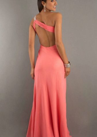 Robe corail clair rose et orange