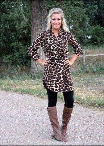 Robe chemise léopard
