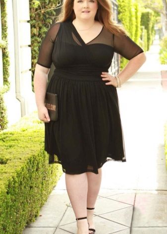 Robe noire pour les tissus combo complets de différentes textures