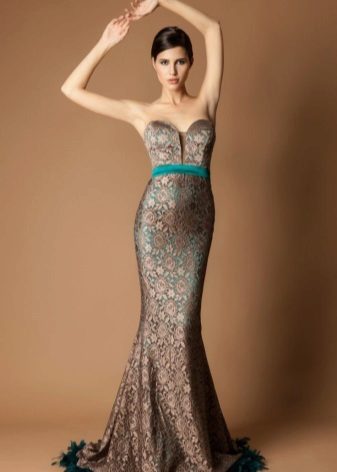 Robe marron vert