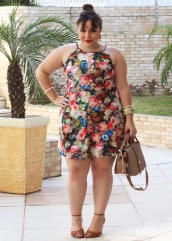Robe simple pour femmes obèses de petite taille