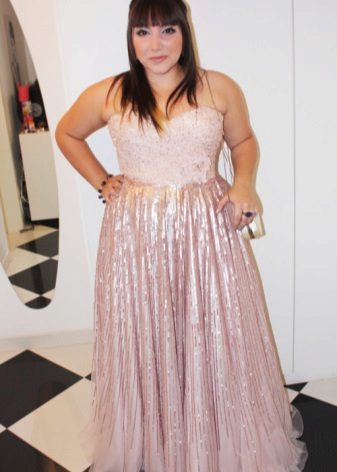 Robe en tissu brillant pour femmes obèses de petite taille