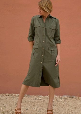 Robe safari sous le genou