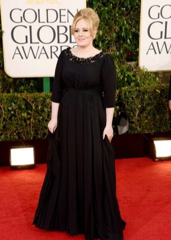 Robe longue noire au sol pour filles complètes