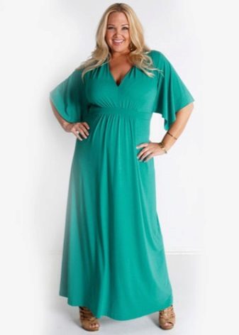 Robe longue en maille pour femme pleine