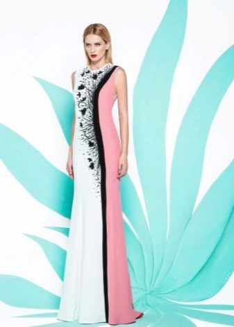 Robe blanche et rose