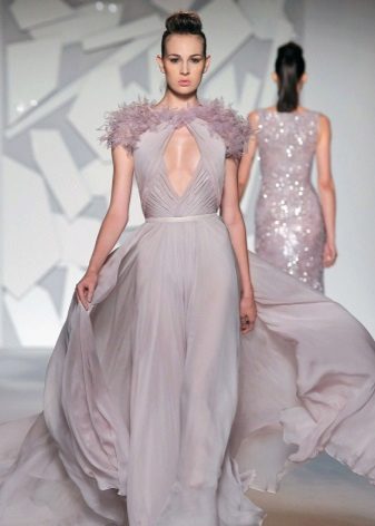 Robe grise à la lavande