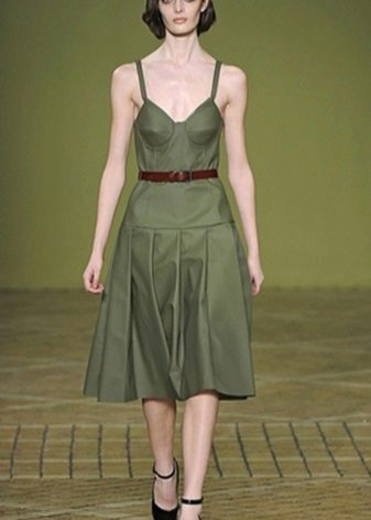 Robe vert lichen profond
