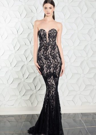 Robe guipure ouverte sirene
