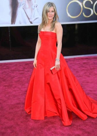 Robe longue rouge