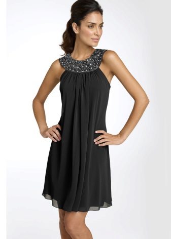 Robe de soirée noire A-line
