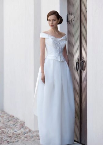 Robe de mariée blanche longue tulipe