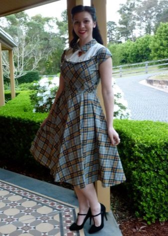 Robe à carreaux verte
