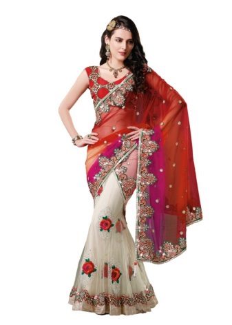 Sari indien rouge