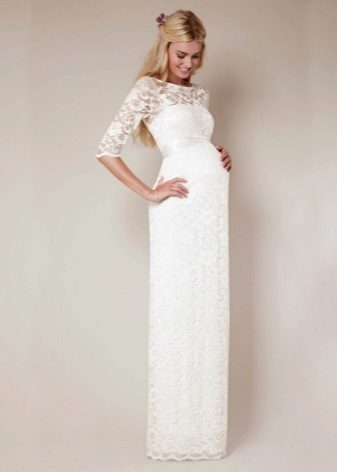 Robe de mariée longue maternité