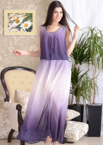  Robe longue, robe dégradé de couleurs