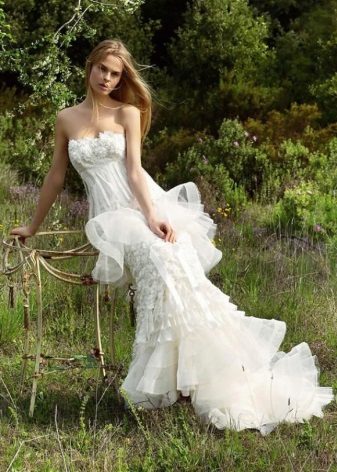Robe de mariée boho taille haute