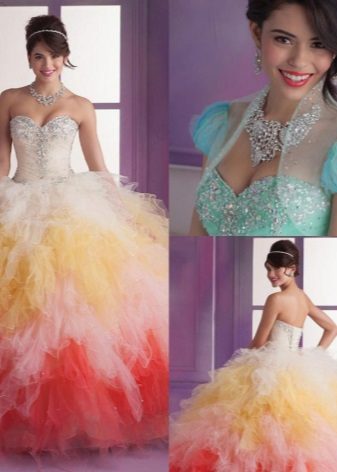 robe en organza multicouche