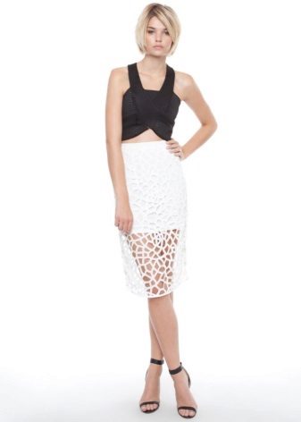 Jupe crayon blanche