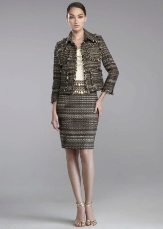 Jupe crayon en tweed