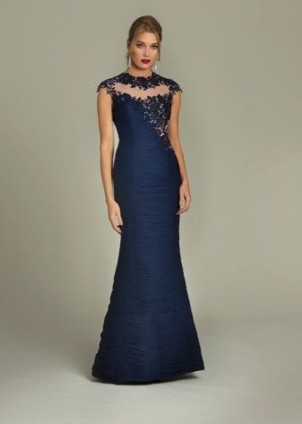 robe de soirée de taffetas au sol