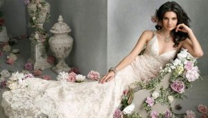 Longues robes de mariée en dentelle
